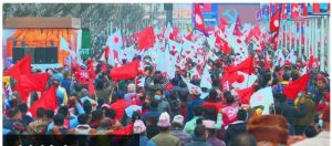 प्रचण्ड–नेपालको धादिङको जिल्ला सभामा धेरै उपस्थिति