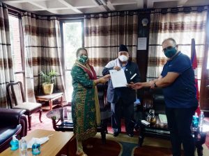 नवनियुक्त स्वास्थ्य राज्यमन्त्री माननीय उमेश श्रेष्ठ र होटल संघ नेपालका अध्यक्ष सृजना राणाबिच भेटवार्ता सम्पन्न