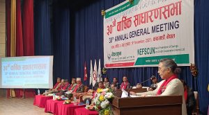 सहकारी क्षेत्रलाई मुलुकको समृद्धिको आधारको रुपमा विकास गर्न भिजन पेपरको तयारीको कार्य अघि बढाएका छौं – मन्त्री श्रेष्ठ