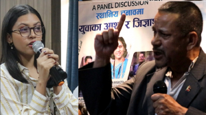 स्थापितलाई प्रश्न गर्ने युवती हाम्रो कलेजको होइनन्: नेशनल कलेज