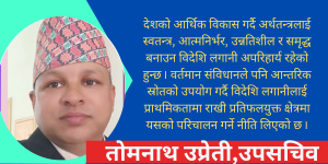 नेपालमा विदेशि लगानीको अवस्था र परिदृश्य 