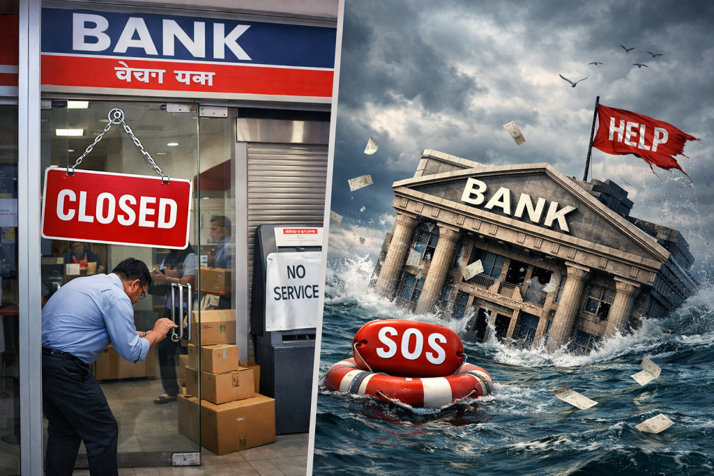 धमाधम शाखा बन्द गर्दै बैंक, आफैं दिँदै डुबेको संकेत !