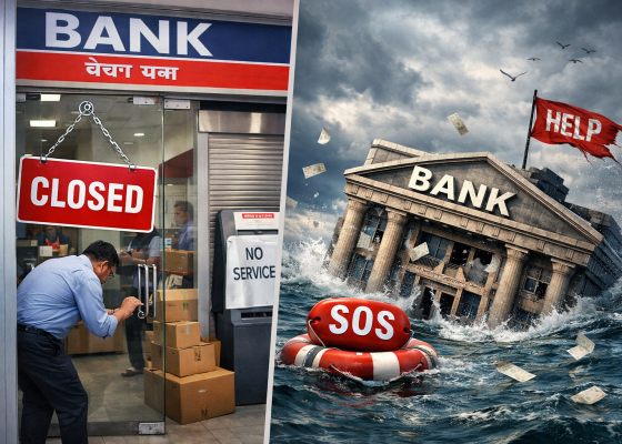 धमाधम शाखा बन्द गर्दै बैंक, आफैं दिँदै डुबेको संकेत !