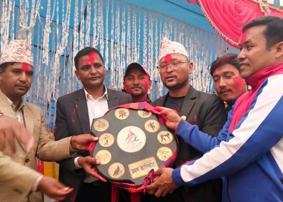 राष्ट्रपति रनिङ शिल्ड जित्ने खेलाडीलाई प्रोत्साहन