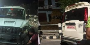गोदावरीका मेयर भट्टले चलाएको सरकारी गाडी दुर्घटनामा