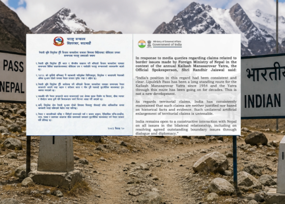 लिपुलेक विवादः नेपालको दाबीलाई भारतले ग¥यो अस्वीकार, दुवै देश आ–आफ्नै अडानमा