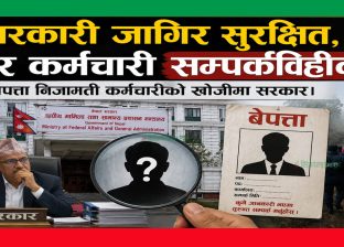 सरकारी जागिर सुरक्षित, तर कर्मचारी सम्पर्कविहीन ! बेपत्ता निजामती कर्मचारीको खोजीमा सरकार।