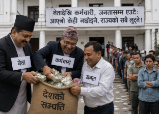 नेतादेखि कर्मचारी, जनतासम्म एउटैः आफ्नो केही नछोड्ने, राज्यको सबै लुट्ने !