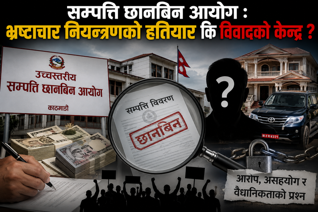 सम्पत्ति छानबिन आयोग : भ्रष्टाचार नियन्त्रणको हतियार कि विवादको केन्द्र ?