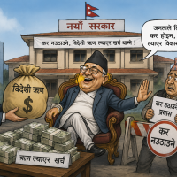 नयाँ सरकार पनि कर नउठाउने, विदेशी ऋण ल्याएर खर्च धान्ने !