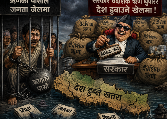 ऋणको पासोले जनता जेलमा, सरकार वैदेशिक ऋण थुपारेर देश डुबाउने खेलमा !