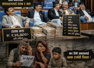 कामै नगरिकन सांसदहरुलाई तलब र भत्ता, कर तिर्ने जनतालाई छाक टार्नकै चिन्ता !