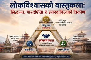 लोकविश्वासको वास्तुकला: सिद्धान्त, पारदर्शिता र उत्तरदायित्वको त्रिकोण लोकविश्वासको वास्तुकला: सिद्धान्त, पारदर्शिता र उत्तरदायित्वको त्रिकोण