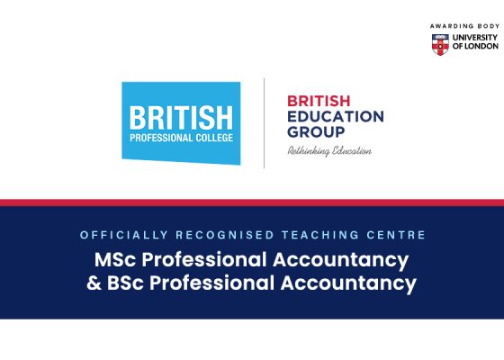 British Professional College Awarded Licence to Deliver University of London BSc Professional Accountancy Programme