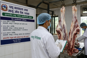 काठमाडौं उपत्यकामा मंसिरदेखि मासु जाँच अनिवार्य, देशभर चरणबद्ध कार्यान्वयन हुँदै काठमाडौं उपत्यकामा मंसिरदेखि मासु जाँच अनिवार्य, देशभर चरणबद्ध कार्यान्वयन हुँदै