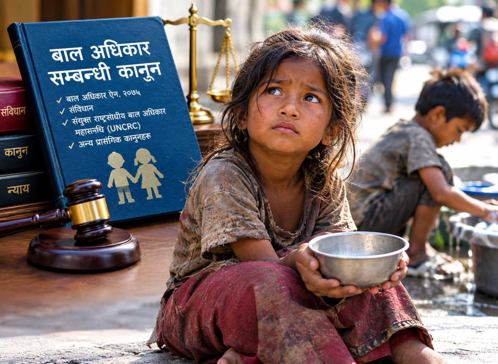बाल अधिकारबारे कानुनमा थुप्रै व्यवस्था, व्यवहारमा मागेर र भाडा माझेर खानुपर्ने बाध्यता !