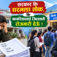 सरकार कि घरभाडा तोक, कि नागरिकलाई जिल्लामै रोजगारी देऊँ !