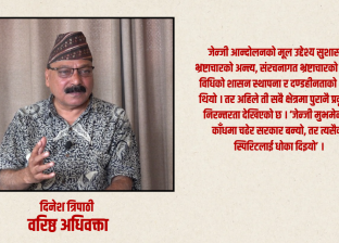 अहिलेको सरकारले जेन्जी आन्दोलनको मर्ममाथि प्रहार ग¥यो : अधिवक्ता त्रिपाठी अहिलेको सरकारले जेन्जी आन्दोलनको मर्ममाथि प्रहार ग¥यो : अधिवक्ता त्रिपाठी