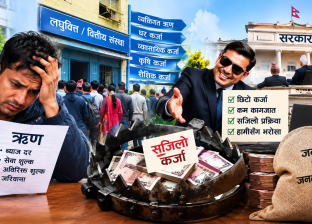 ऋण भिडाउन नयाँ नयाँ फण्डाः जनता फस्दै, सरकार रमिता हेर्दै ! ऋण भिडाउन नयाँ नयाँ फण्डाः जनता फस्दै, सरकार रमिता हेर्दै !