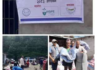 गल्छी– ६ का बाढी प्रभावित ६० परिवारलाई न्यानो कपडा वितरण