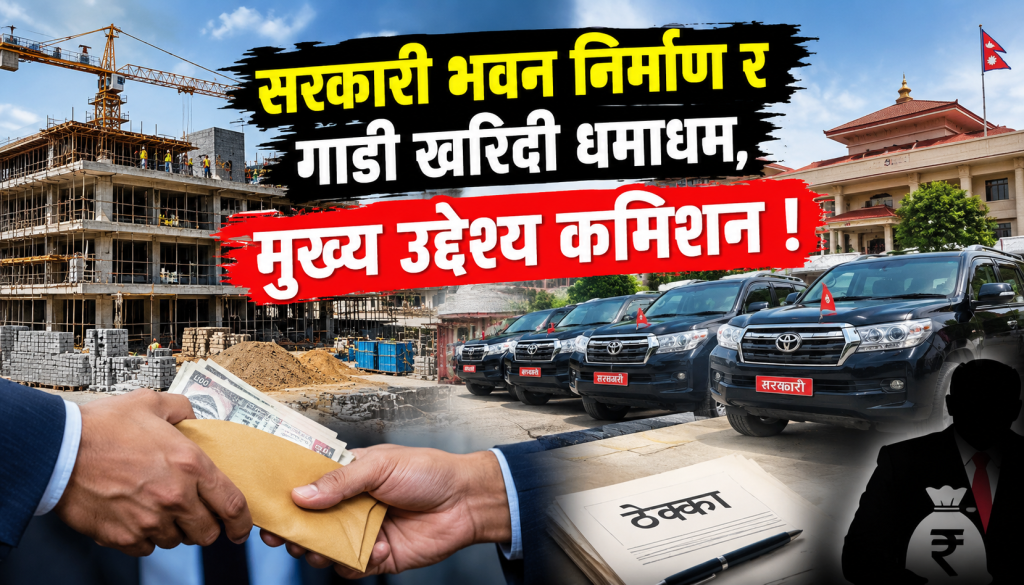 सरकारी भवन निर्माण र गाडी खरिदी धमाधम, मुख्य उद्दे्श्य कमिशन !