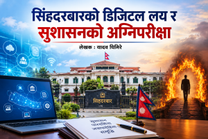 सिंहदरबारको डिजिटल लय र सुशासनको अग्निपरीक्षा सिंहदरबारको डिजिटल लय र सुशासनको अग्निपरीक्षा