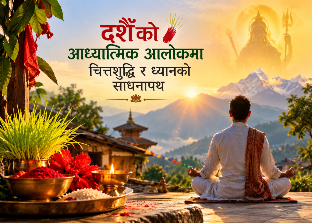 दशैँको आध्यात्मिक आलोकमा चित्तशुद्धि र ध्यानको साधनापथ